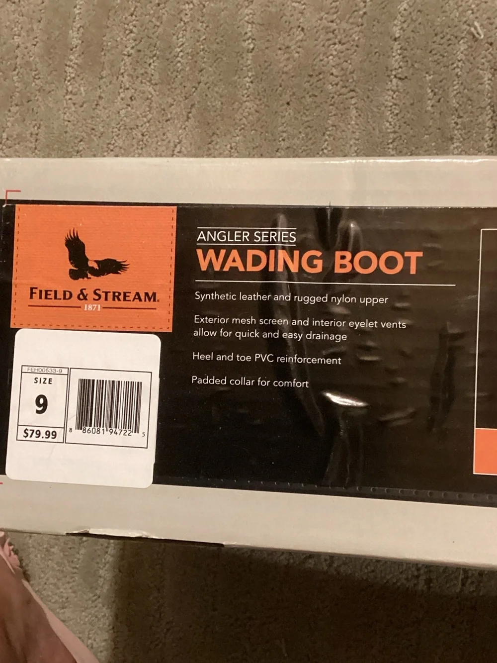 EUC Field & Stream wading Boots Angler Series